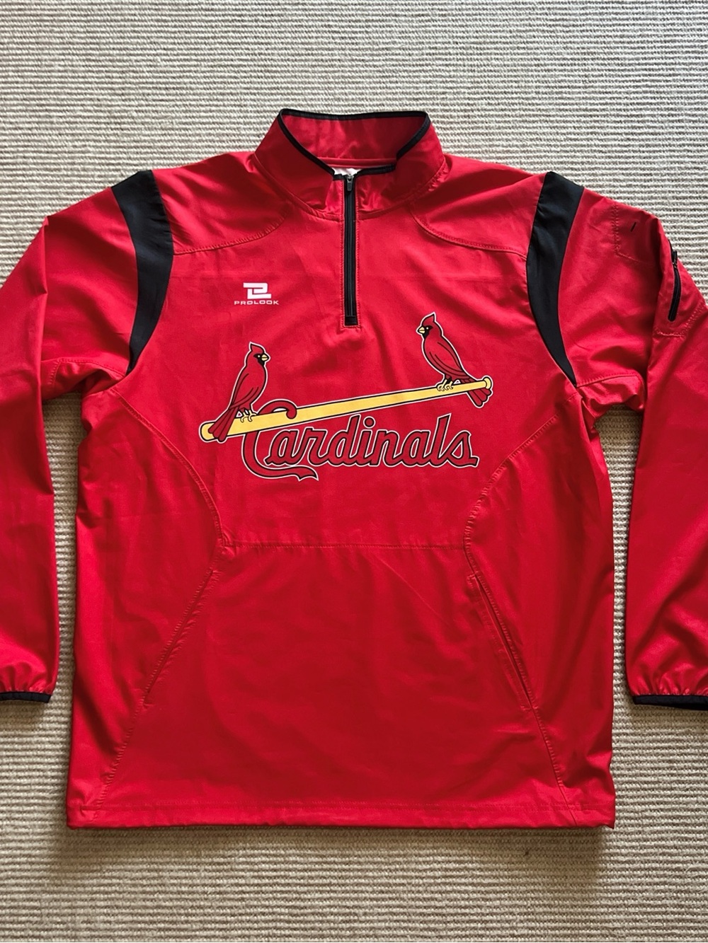 St. Louis Cardinals ProLook 1/4 Zip Pullover Windbreaker Jacket Red Men’s M MLB